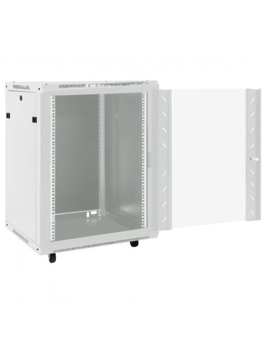 Armadietto di Rete 15U con Ruote Girevole 19" IP20 53x40x80 cm