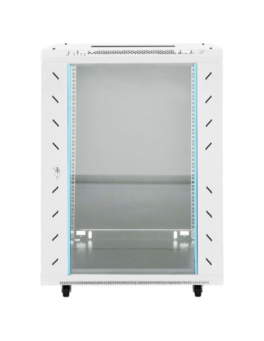 Armadietto di Rete 15U con Ruote Girevole 19" IP20 53x40x80 cm