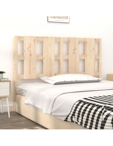 Testiera Letto 125,5x4x100 cm in Legno Massello di Pino