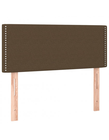 Giroletto a Molle con Materasso Marrone Scuro 120x200cm Tessuto