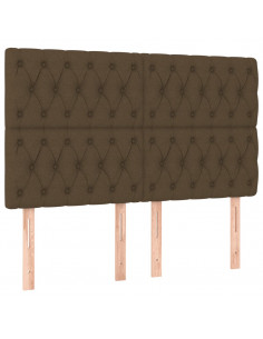 Giroletto a Molle con Materasso Marrone Scuro 140x190cm Tessuto 2