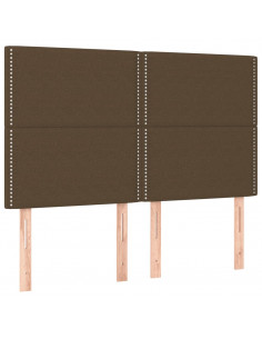 Giroletto a Molle con Materasso Marrone Scuro 140x190cm Tessuto 2