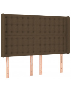 Giroletto a Molle con Materasso Marrone Scuro 140x190cm Tessuto 2