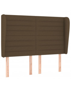 Giroletto a Molle con Materasso Marrone Scuro 140x200cm Tessuto 2