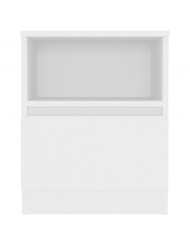 Comodini 2 pz Bianchi 40x40x50 cm in Legno Multistrato