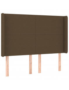 Giroletto a Molle con Materasso Marrone Scuro 140x200cm Tessuto 2