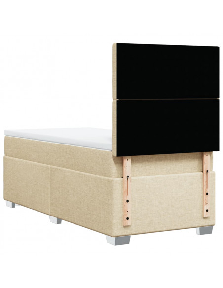 Giroletto a Molle con Materasso Crema 90x200 cm inTessuto