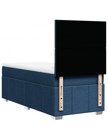 Giroletto a Molle con Materasso Blu 90x200 cm inTessuto