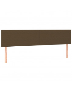 Giroletto a Molle con Materasso Marrone Scuro 160x200cm Tessuto 2