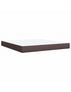 Giroletto a Molle con Materasso Marrone Scuro 180x200cm Tessuto 2