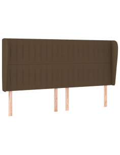 Giroletto a Molle con Materasso Marrone Scuro 180x200cm Tessuto