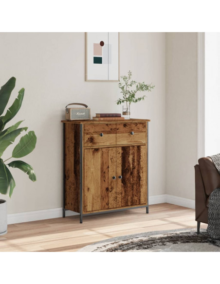 Credenza Legno Antico 70x30x80 cm in Legno Multistrato