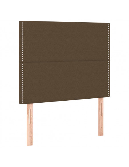 Giroletto a Molle con Materasso Marrone Scuro 80x200 cm Tessuto