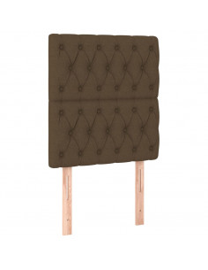 Giroletto a Molle con Materasso Marrone Scuro 80x200 cm Tessuto 2