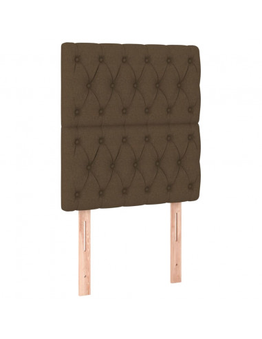 Giroletto a Molle con Materasso Marrone Scuro 80x200 cm Tessuto