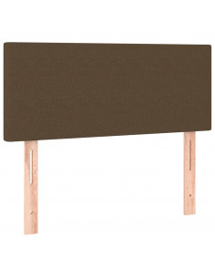 Giroletto a Molle con Materasso Marrone Scuro 80x200 cm Tessuto