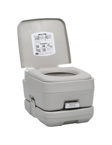 Toilette Portatile da Campeggio con Tenda 10+10 L