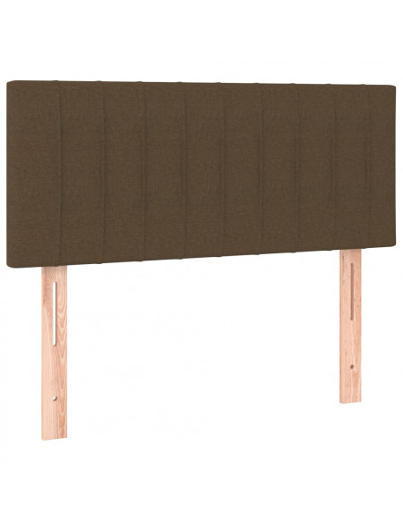 Giroletto a Molle con Materasso Marrone Scuro 80x200 cm Tessuto