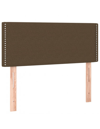 Giroletto a Molle con Materasso Marrone Scuro 80x200 cm Tessuto