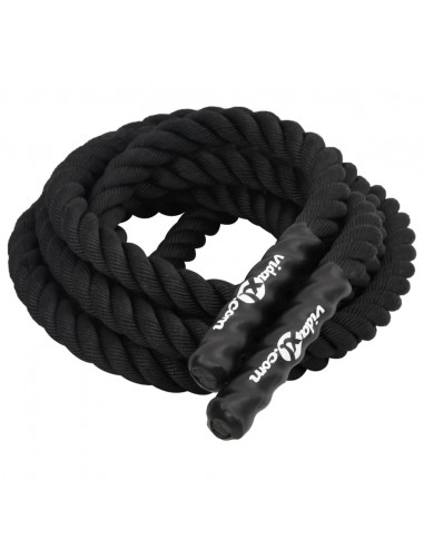 Corda da Allenamento Nera 9 m 6,8 kg in Poliestere