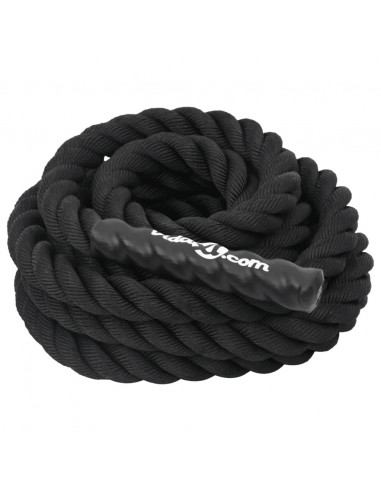 Corda da Allenamento Nera 9 m 6,8 kg in Poliestere