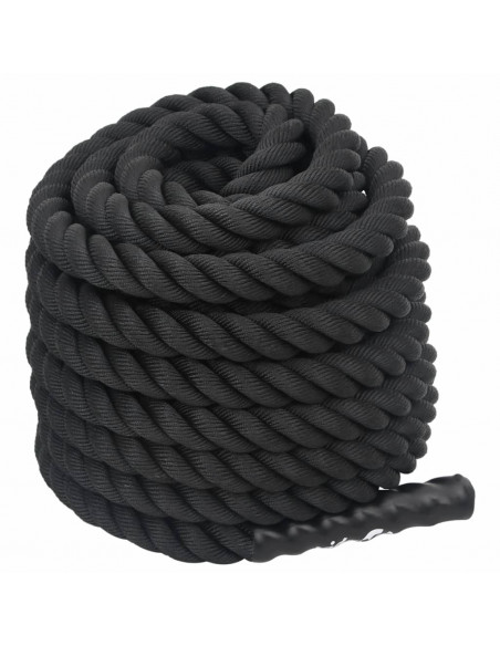 Corda da Allenamento Nera 12 m 9 kg in Poliestere