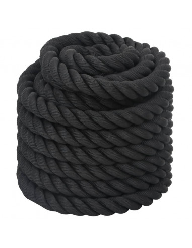Corda da Allenamento Nera 12 m 9 kg in Poliestere
