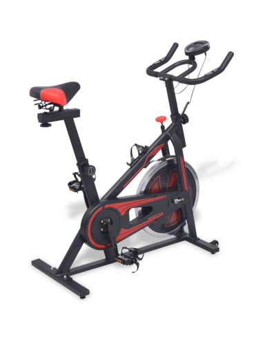 Cyclette Ellittica con Sensori a Impulso Nera e Rossa