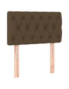 Giroletto a Molle con Materasso Marrone Scuro 80x200 cm Tessuto 2