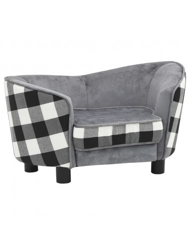 Divano per Cani Grigio 68x38x38 cm in Peluche