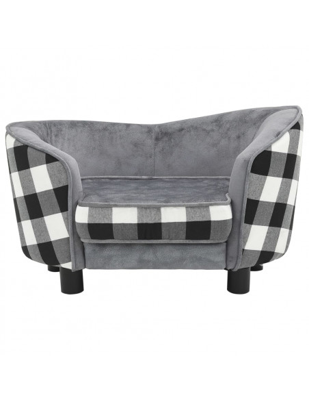 Divano per Cani Grigio 68x38x38 cm in Peluche