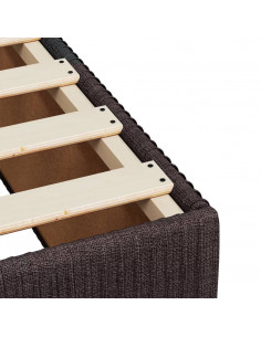 Giroletto a Molle con Materasso Marrone Scuro 90x190cm Tessuto 2