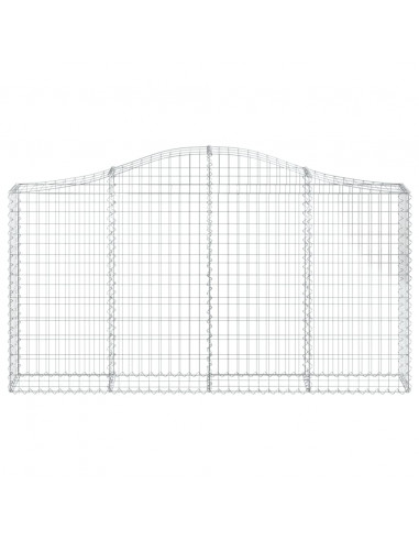 Cesti Gabbioni ad Arco 3 pz 200x30x100/120 cm Ferro Zincato