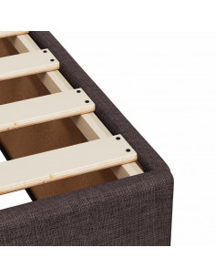 Giroletto a Molle con Materasso Marrone Scuro 90x190cm Tessuto