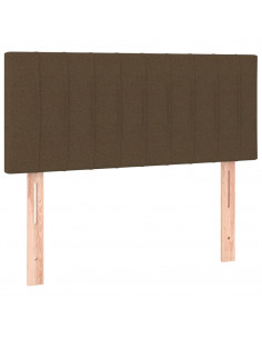 Giroletto a Molle con Materasso Marrone Scuro 90x190cm Tessuto