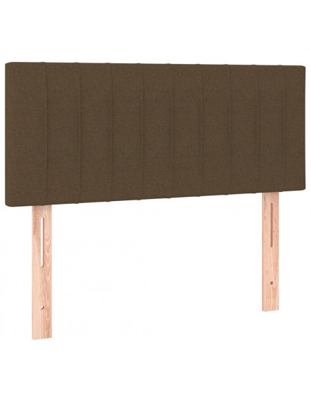 Giroletto a Molle con Materasso Marrone Scuro 90x190cm Tessuto