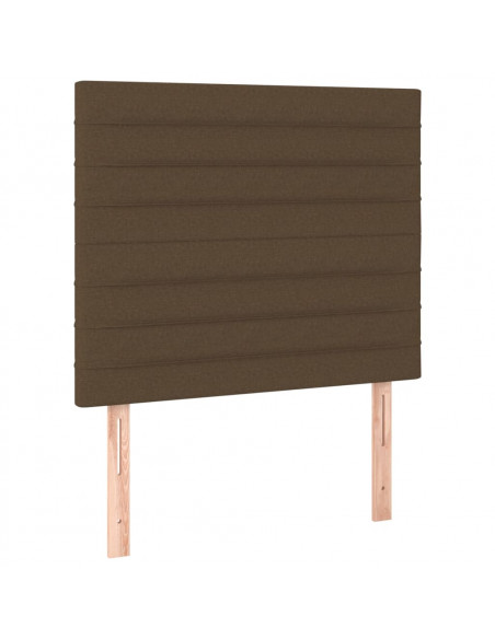 Giroletto a Molle con Materasso Marrone Scuro 90x190cm Tessuto