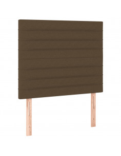 Giroletto a Molle con Materasso Marrone Scuro 90x190cm Tessuto 2