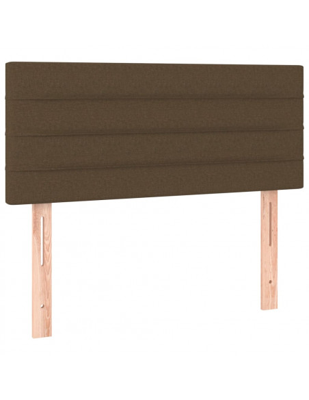 Giroletto a Molle con Materasso Marrone Scuro 90x190cm Tessuto