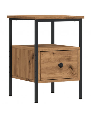 Comodino Rovere Artigianale 34x36x50 cm in Legno Multistrato