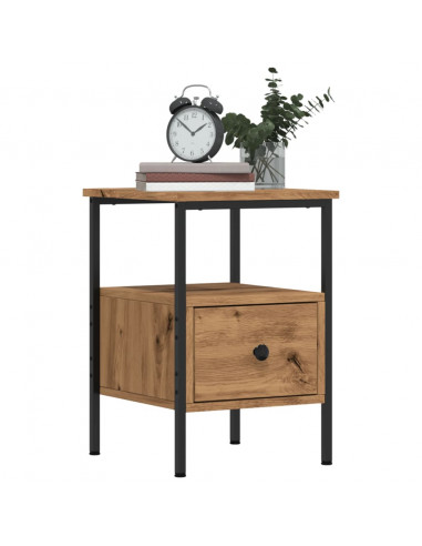 Comodino Rovere Artigianale 34x36x50 cm in Legno Multistrato