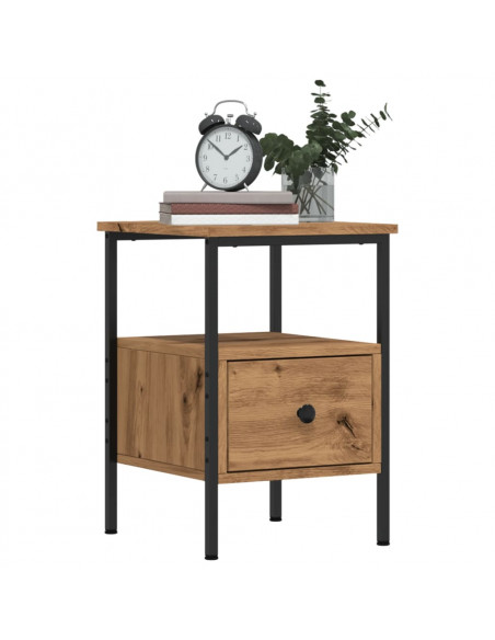 Comodino Rovere Artigianale 34x36x50 cm in Legno Multistrato