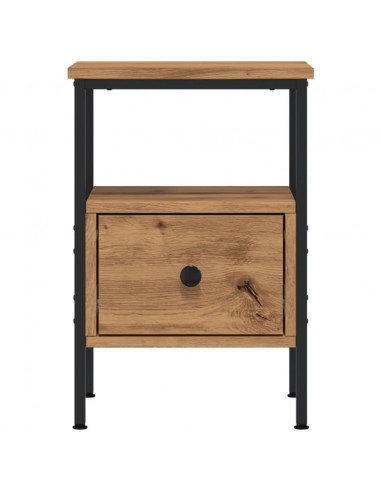 Comodino Rovere Artigianale 34x36x50 cm in Legno Multistrato