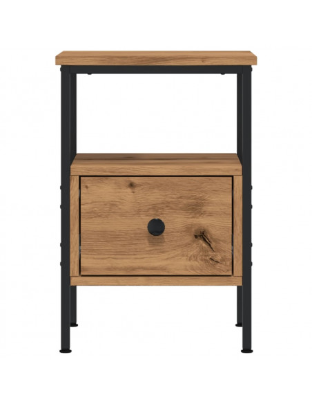 Comodino Rovere Artigianale 34x36x50 cm in Legno Multistrato