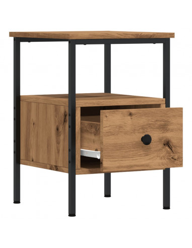 Comodino Rovere Artigianale 34x36x50 cm in Legno Multistrato