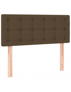 Giroletto a Molle con Materasso Marrone Scuro 90x190cm Tessuto