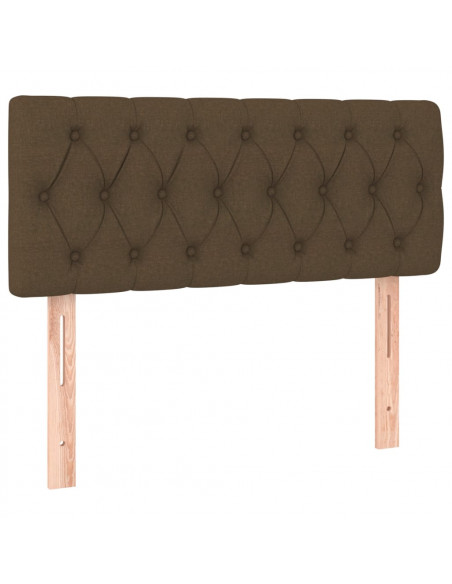 Giroletto a Molle con Materasso Marrone Scuro 90x190cm Tessuto