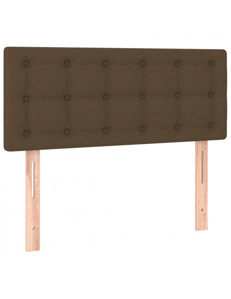 Giroletto a Molle con Materasso Marrone Scuro 90x190cm Tessuto