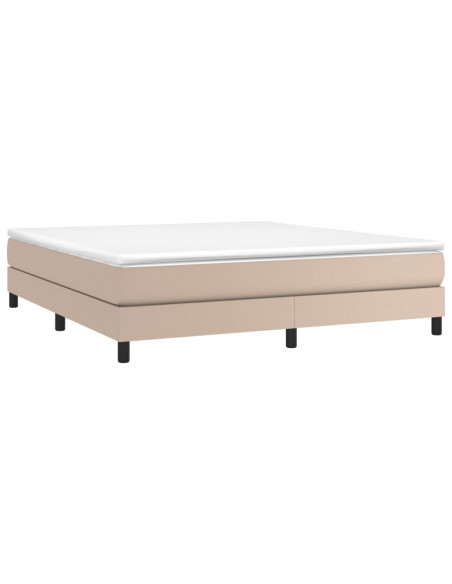 Giroletto a Molle con Materasso Cappuccino 180x200cm Similpelle