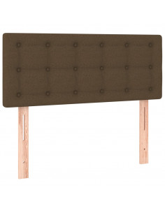 Giroletto a Molle con Materasso Marrone Scuro 90x200 cm Tessuto